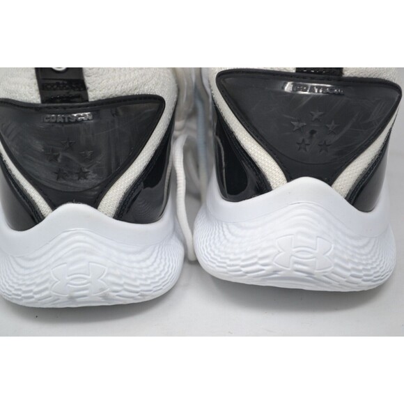 Under Armour Curry 8 FLOW White Patent 3024785-111 Sz M 10.5 W12 Basketball Shoe - Picture 8 of 16